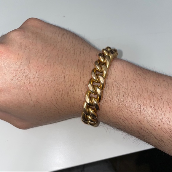 Roberto Coin 16mm Curb chain Cuban Link Bracelet - Picture 4 of 6